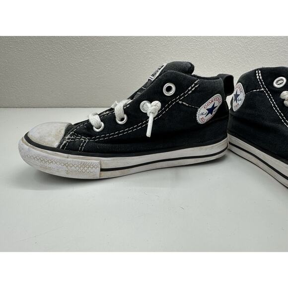 Converse Chuck Taylor Sneakers Size 9 Kids Infant All Star Black Canvas Slip On - Picture 1 of 11